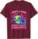 Just A Girl Who Loves Axolotls T-Shirt - T-Shirt | Maroon