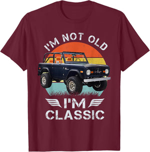 Classic bronco 1972 Matte Navy Blue T-Shirt - T-Shirt | Maroon