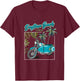 Daytona Beach Florida Motorcycle Surfboard Biker Surfer T-Shirt - T-Shirt | Maroon