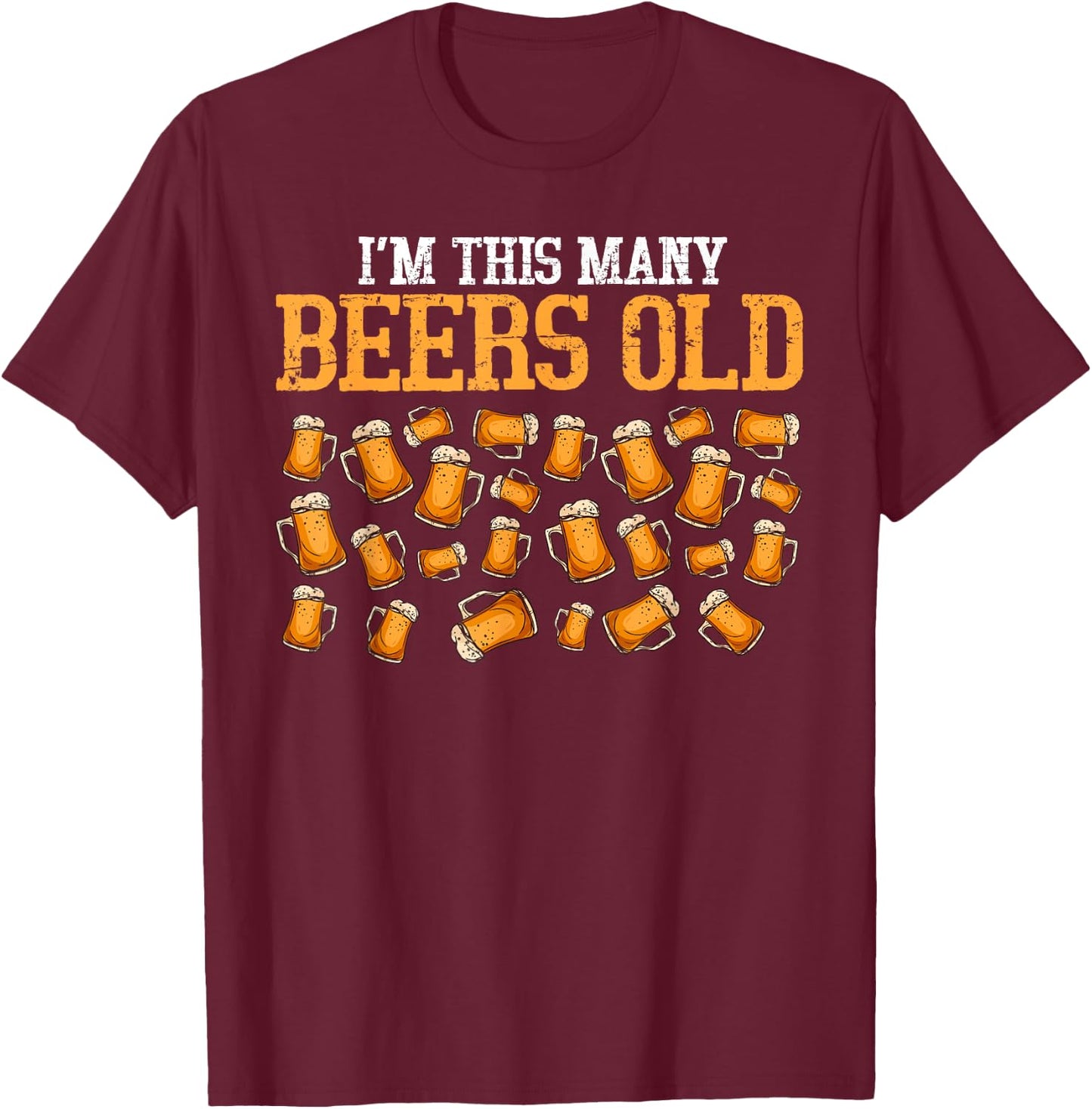 Funny 26 Year Old Beer Drinking Gag Gift, 26th Birthday T-Shirt - T-Shirt | Maroon