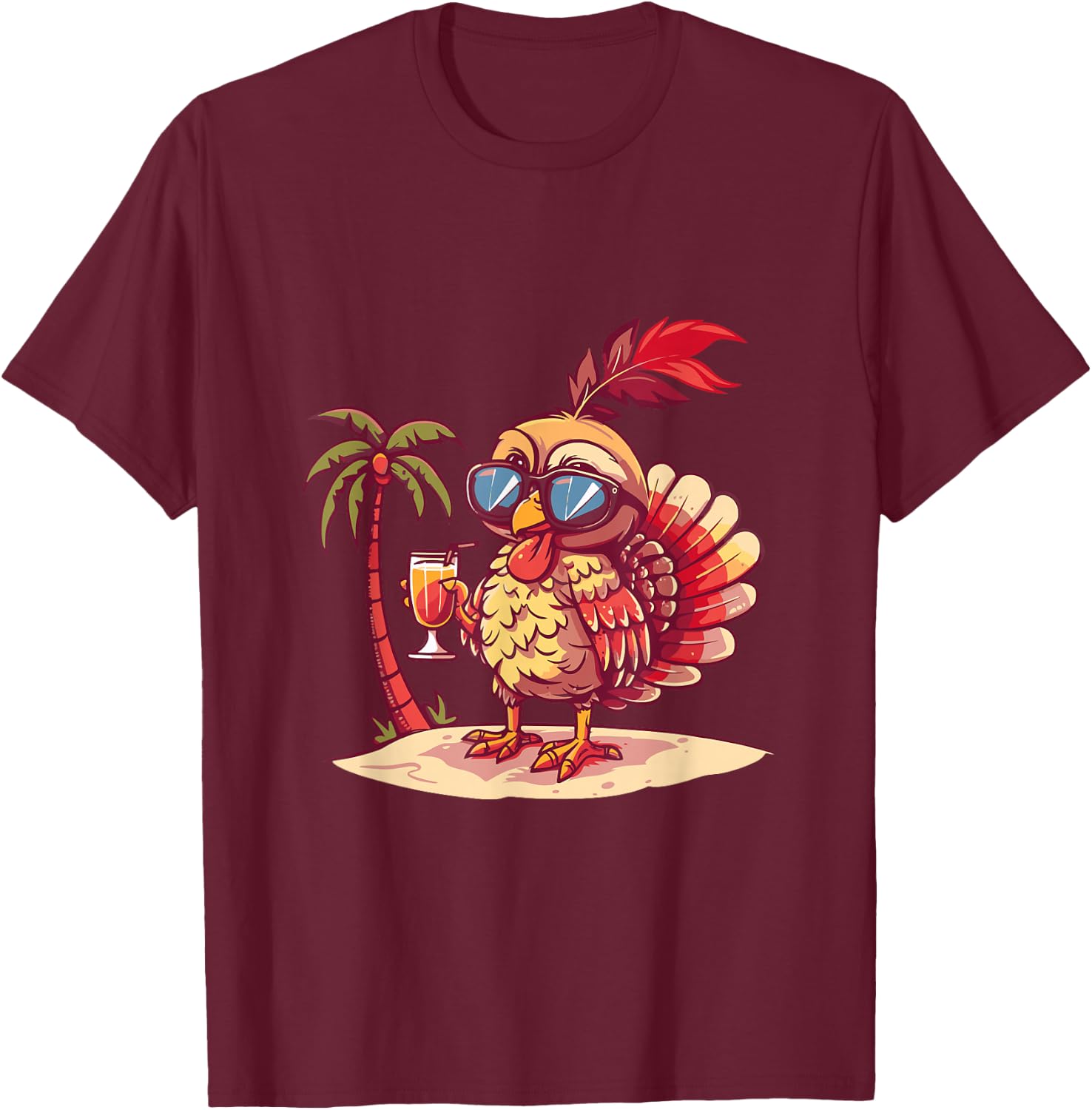 Party Turkey Palm Trees Summer Vacation Women Kids T-Shirt - T-Shirt | Maroon