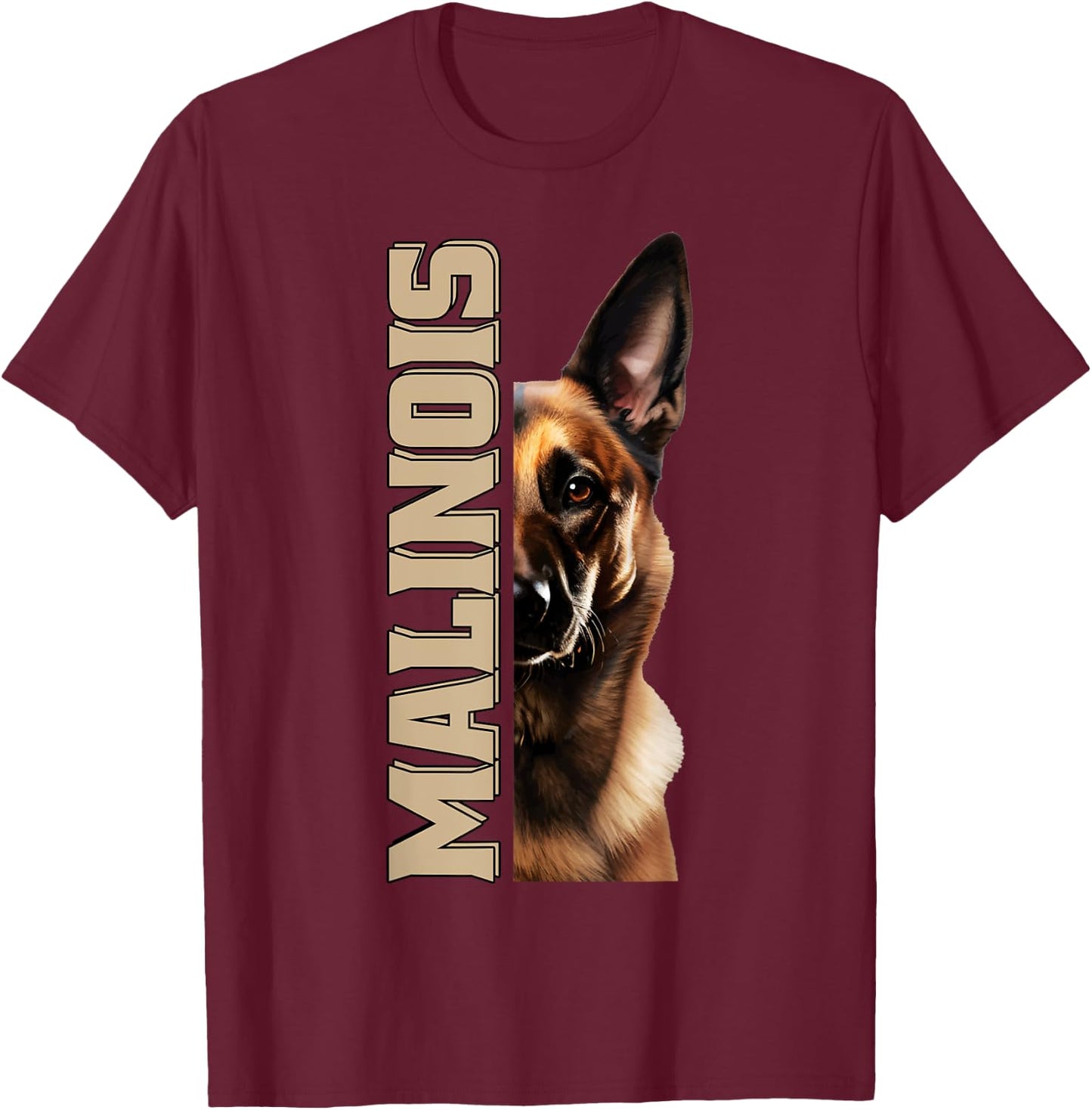 Malinois Dog Owner Love Belgian Malinois , Black, S T-Shirt - T-Shirt | Maroon
