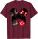 Half American Half Turkish Girl USA Turkey Flag Kids T-Shirt - T-Shirt | Maroon