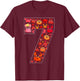 7th Birthday Kids 7 Year Old Birthday Crab Lover Party T-Shirt - T-Shirt | Maroon