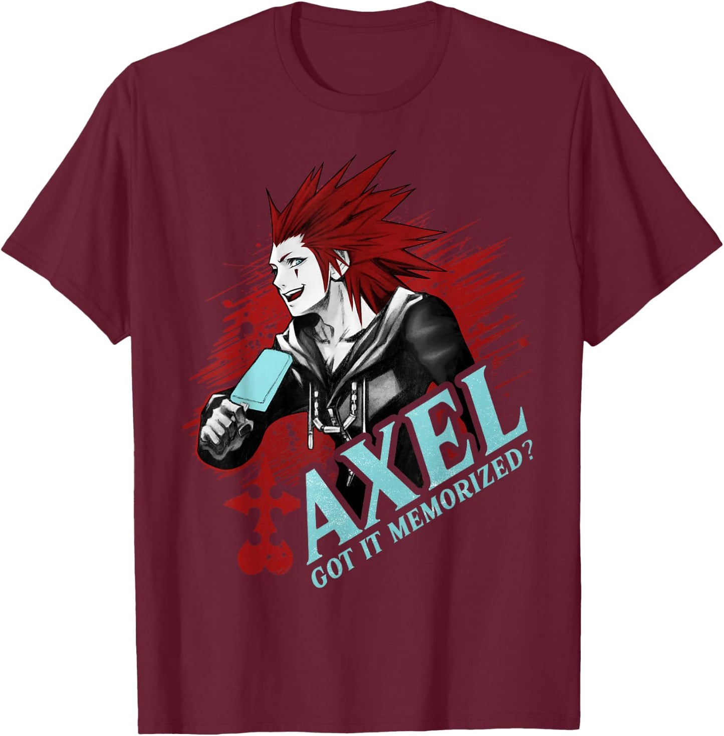 Disney Kingdom Hearts Axel Got It Memorized T-Shirt - T-Shirt | Maroon