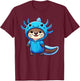 Kawaii Otter Axolotl Costume T-Shirt - T-Shirt | Maroon