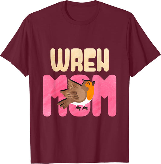 Wren Mom T-Shirt - T-Shirt | Maroon