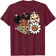 Kids Black Girl Magic Melanin History Girls Afro Puffs Retro T-Shirt - T-Shirt | Maroon