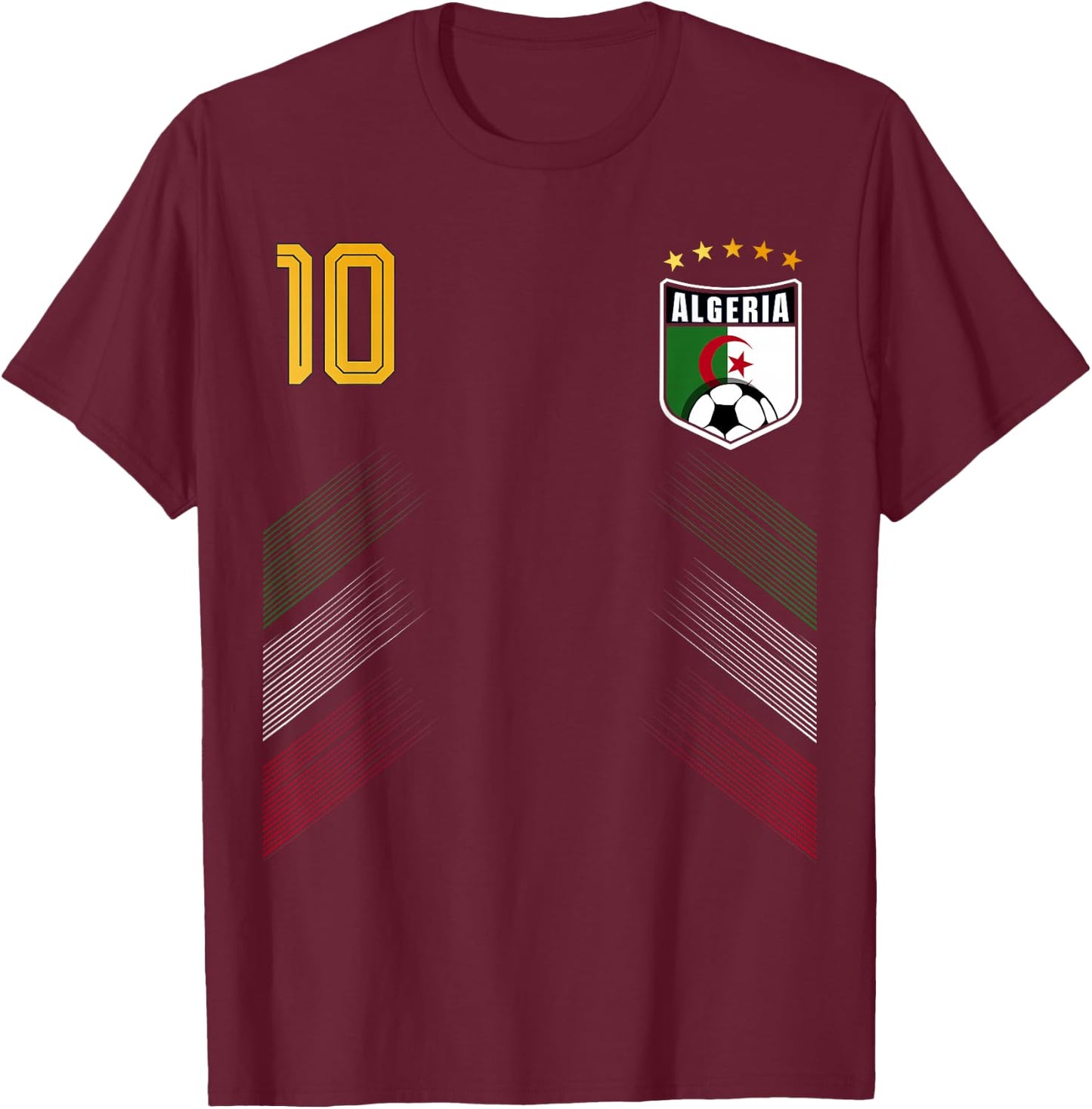 Retro Algeria Flag Algerian Pride Lovers T-Shirt - T-Shirt | Maroon