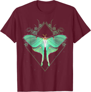 Cute Luna Moth Beautiful Butterfly Insect Lover Themed Small T-Shirt - T-Shirt | Maroon