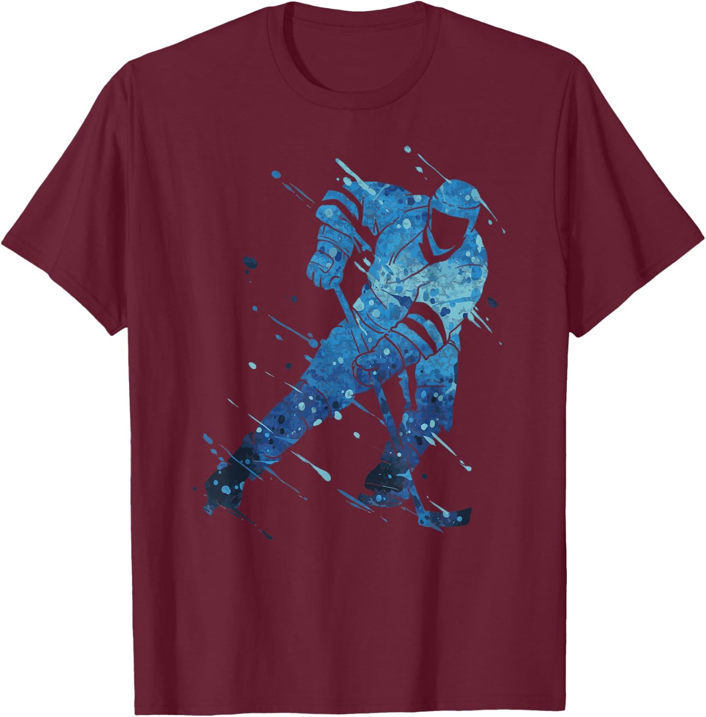 Ice Hockey Player T-Shirt - T-Shirt | Maroon