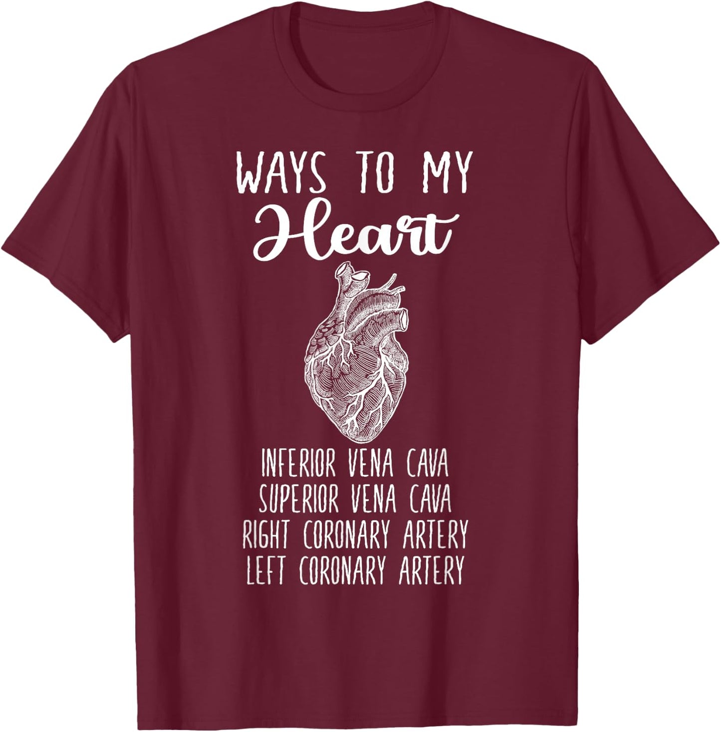 Funny Cardiology Heart Cardiologist Gift Medical Student T-Shirt - T-Shirt | Maroon