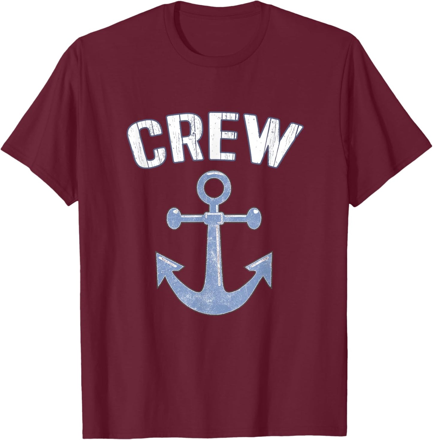 Boating Captain Crew Pontoon Nautical Gift Sailing Anchor T-Shirt - T-Shirt | Maroon