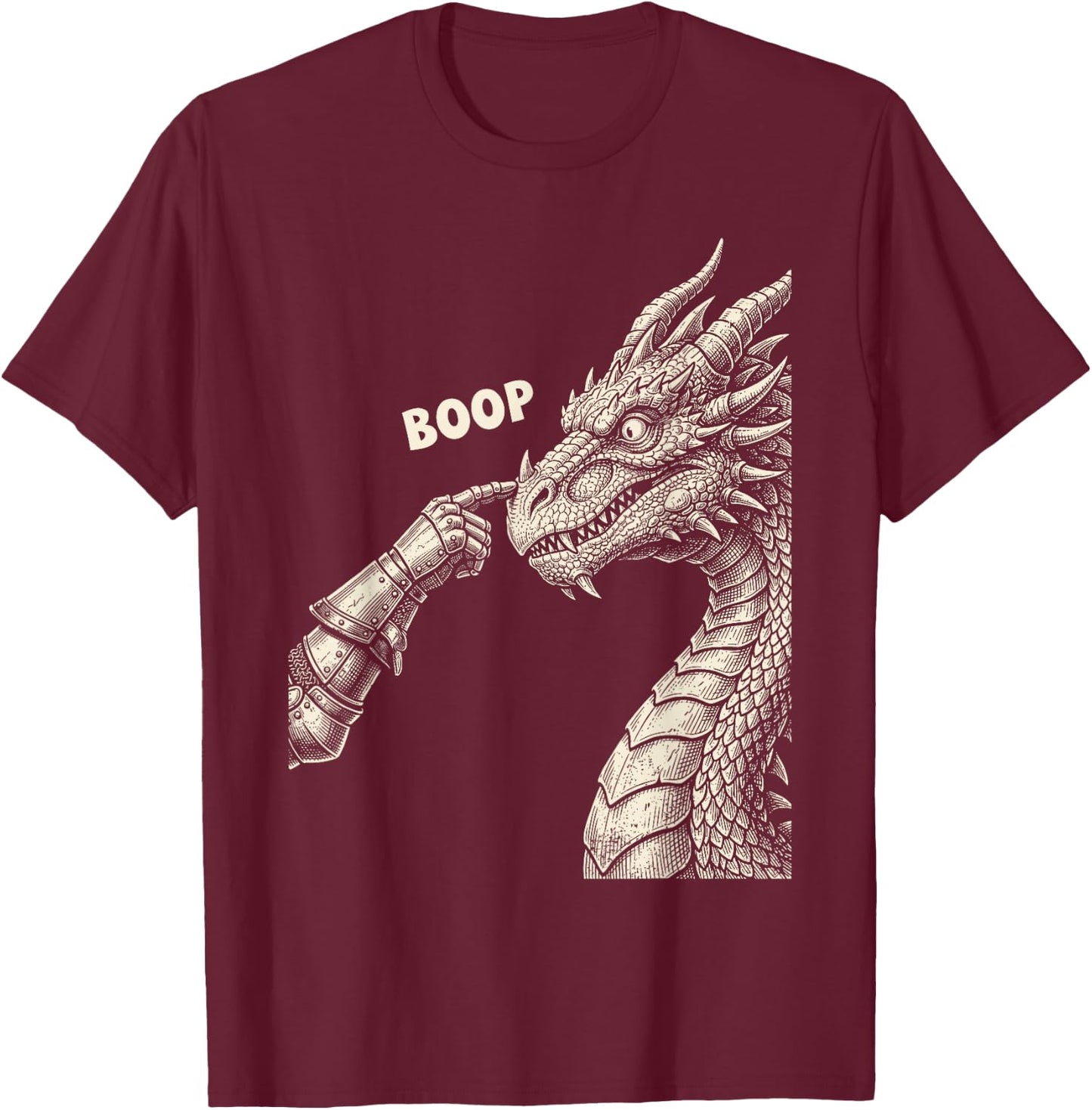 Funny Dragon Boop T-Shirt - T-Shirt | Maroon