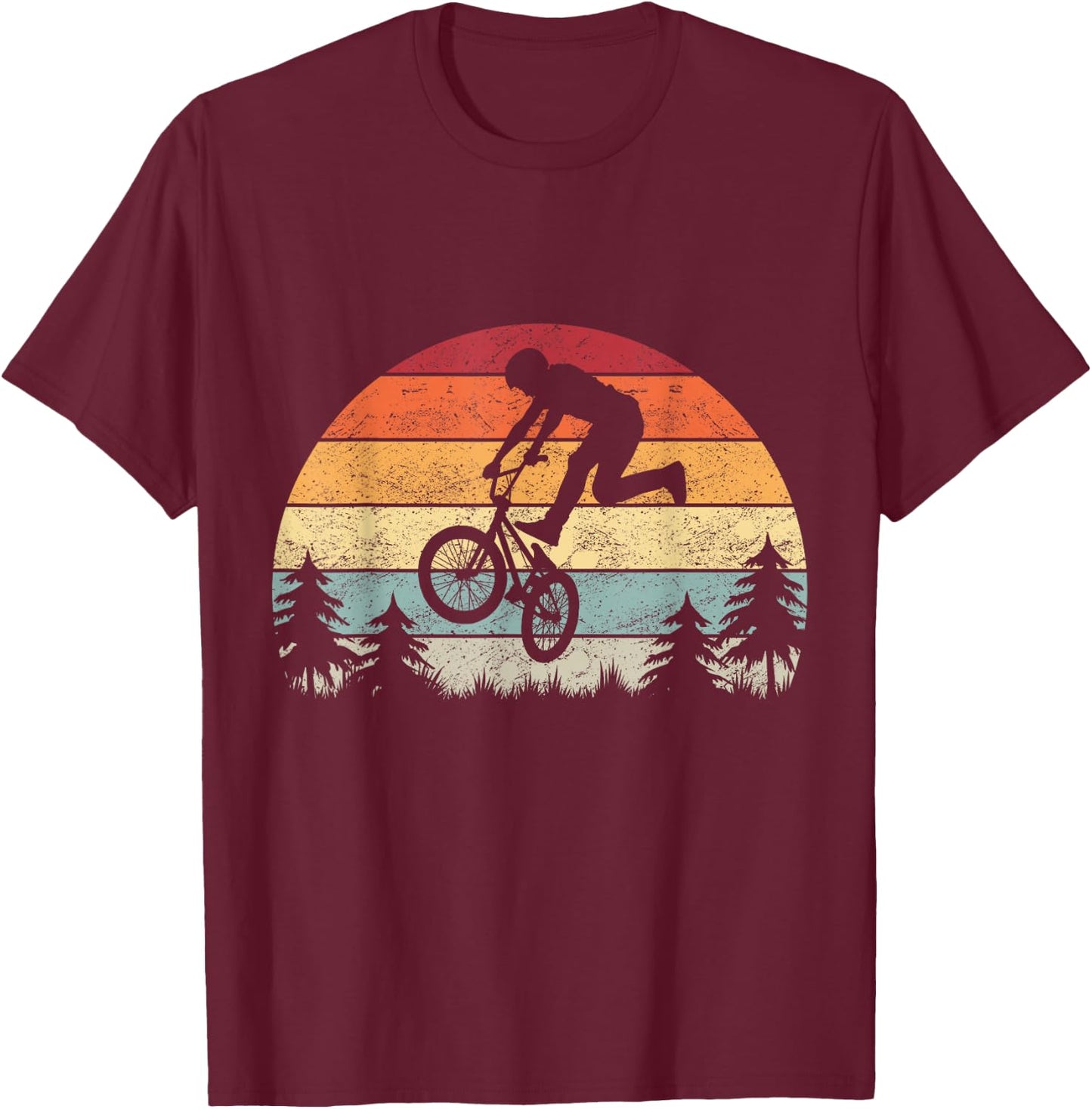 BMX Vintage Bicycle Fans BMX Stunt Boys BMX Accessory , black T-Shirt - T-Shirt | Maroon