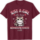 Girl Who Loves Norwegian Cats Loves Norwegian Cat , Black, S T-Shirt - T-Shirt | Maroon