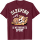 American Staffordshire Terrier Sleeping is My Favorite Sport T-Shirt - T-Shirt | Maroon