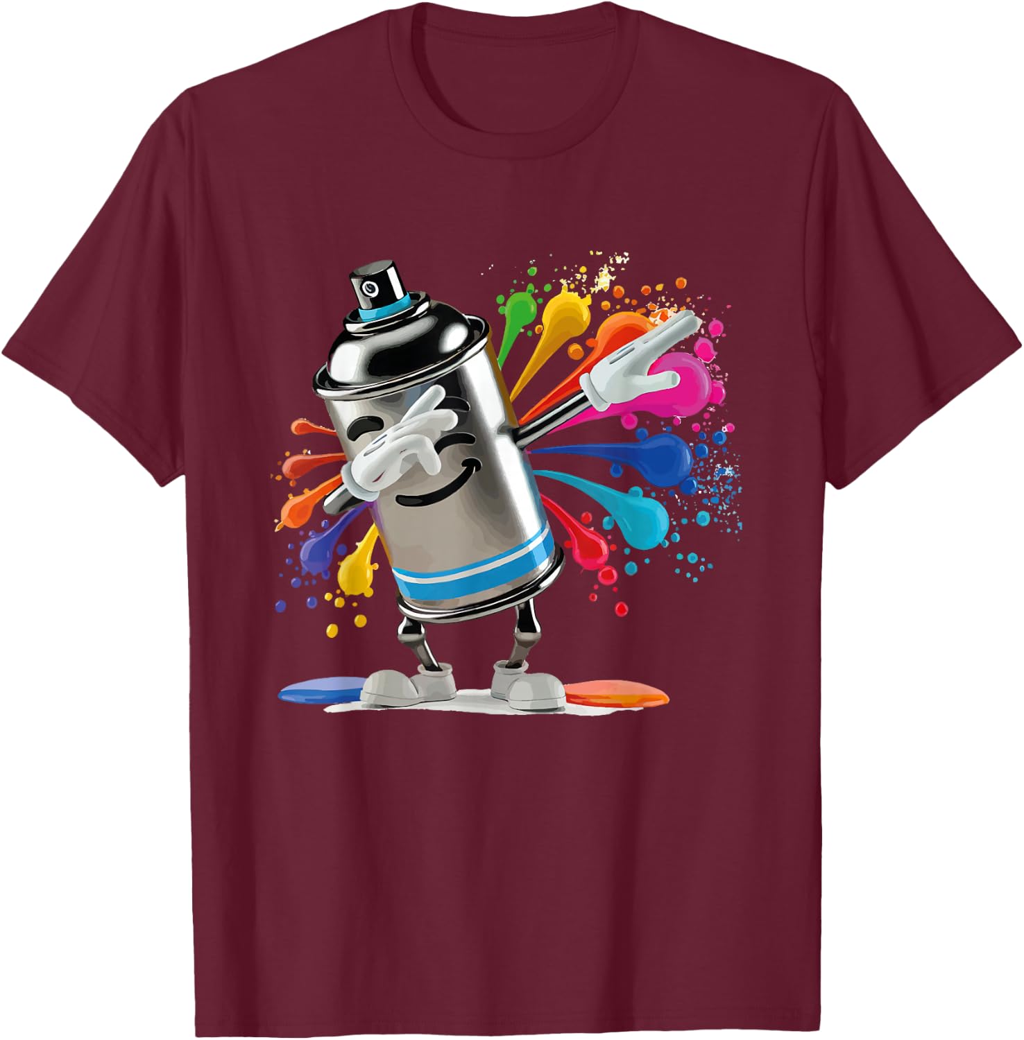 Graffiti Graffito Street Art Stencil Spray T-Shirt - T-Shirt | Maroon