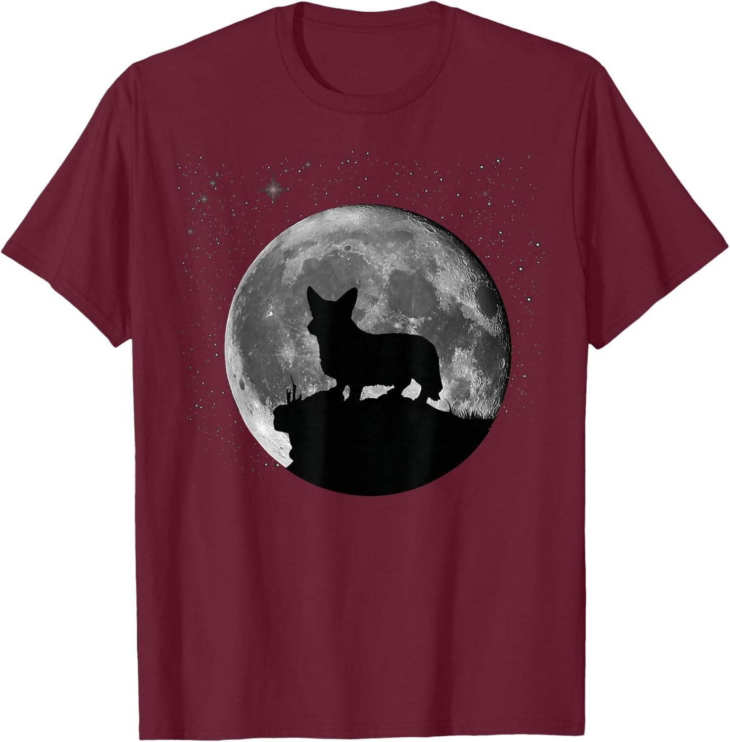 Welsh Corgi Pembroke Welsh Corgi Cardigan -Adults, Kids Black T-Shirt - T-Shirt | Maroon