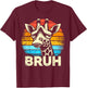 Funny Graphic Meme Giraffe Bruh for Boys Girls Men Women T-Shirt - T-Shirt | Maroon