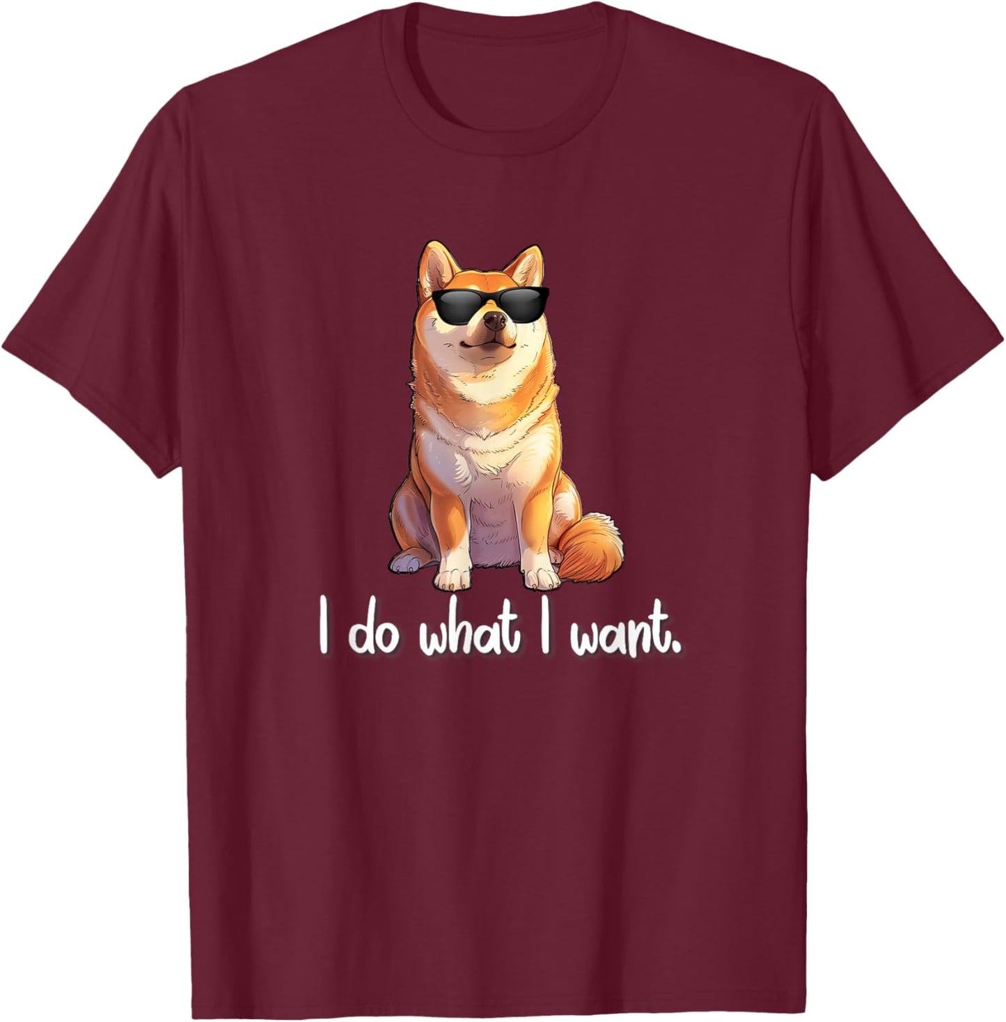Kids Doge Meme Lover Do What I Want Shiba Inu T-Shirt - T-Shirt | Maroon