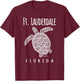 JCombs: Ft. Lauderdale, FL, Sea Turtle, Beach T-Shirt - T-Shirt | Maroon