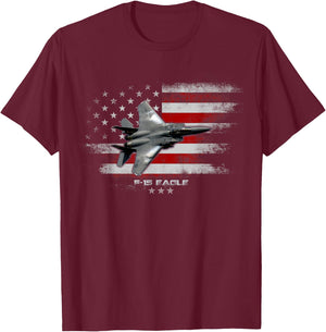 US Air Force F-15 Eagle Proud Air Force , black T-Shirt - T-Shirt | Maroon