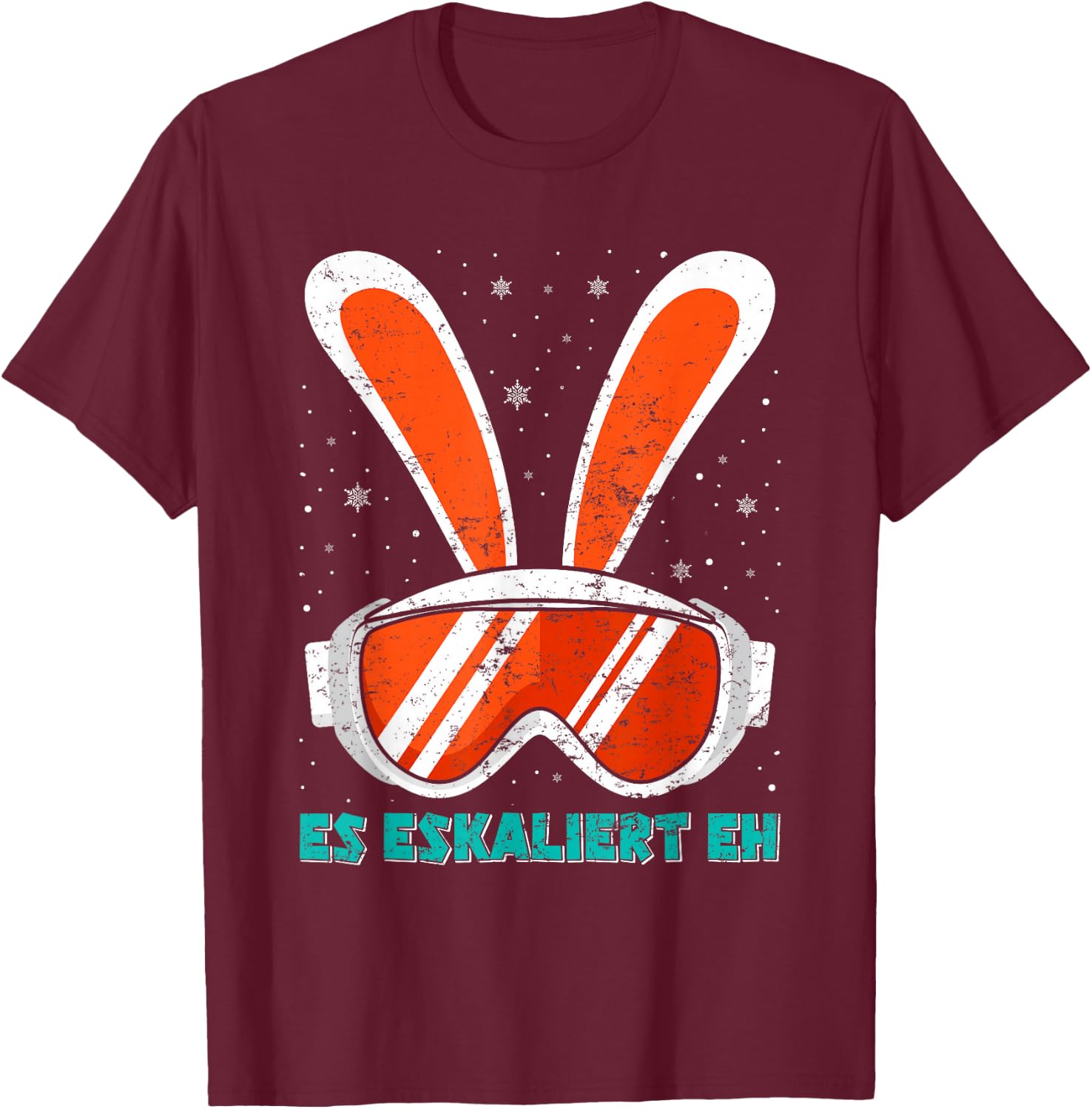 Ski Bunny Apres-Ski Party Es Escaliert Eh Party Fan , black T-Shirt - T-Shirt | Maroon