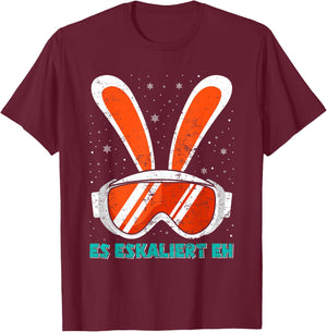 Ski Bunny Apres-Ski Party Es Escaliert Eh Party Fan , black T-Shirt - T-Shirt | Maroon