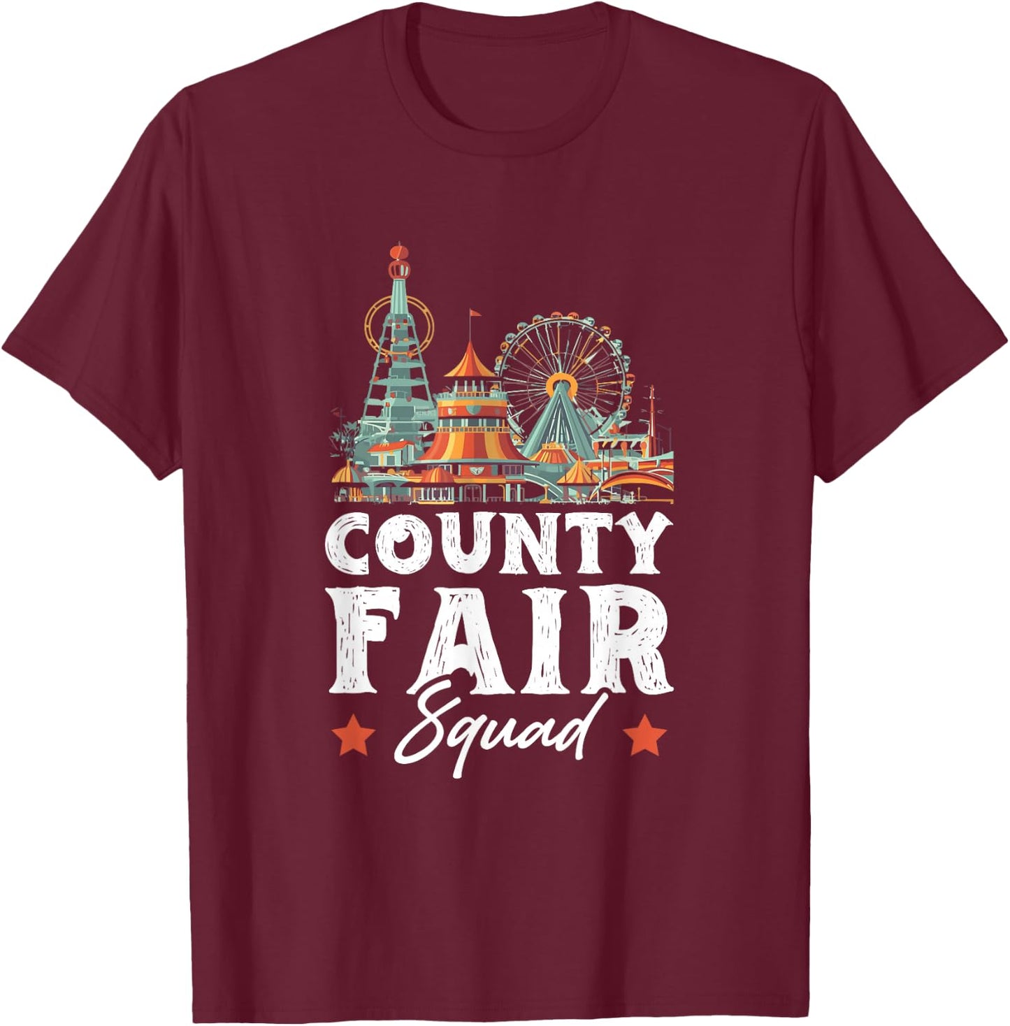 County Fair Squad , Small, Black T-Shirt - T-Shirt | Maroon