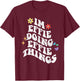 Retro Groovy Im Effie Doing Effie Things Funny Mother's Day T-Shirt - T-Shirt | Maroon