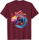 Axolotl Colorful Graphic T-Shirt - T-Shirt | Maroon