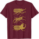 Vintage Beetles Stag Rhinoceros Gold Insect Bug T Shirt T-Shirt - T-Shirt | Maroon