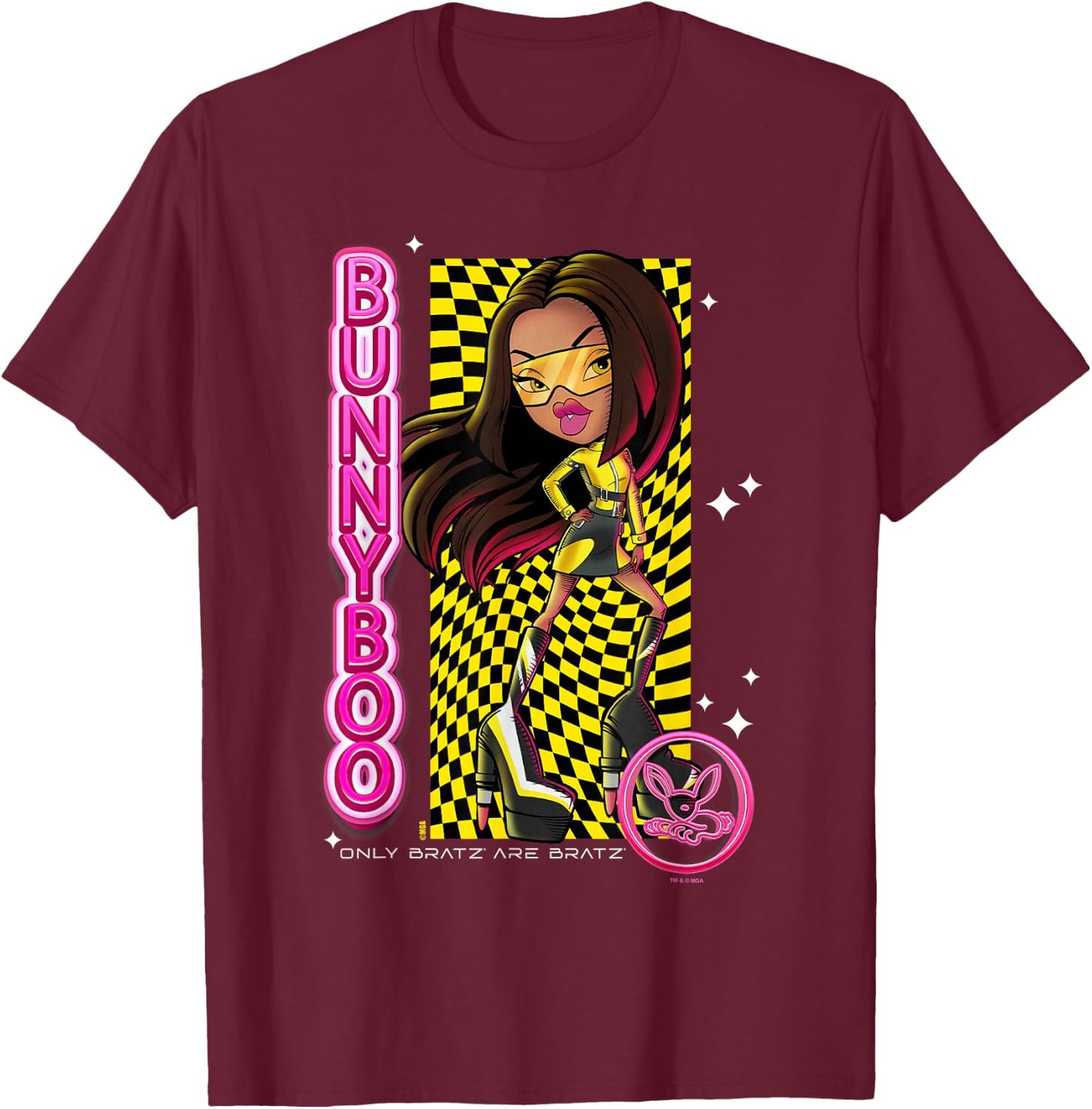 Bratz Bunny Boo Only Bratz are Bratz Sasha Vintage Poster T-Shirt - T-Shirt | Maroon