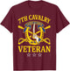 7th Cavalry Regiment Veteran Patriotic Flag Veterans Day T-Shirt - T-Shirt | Maroon