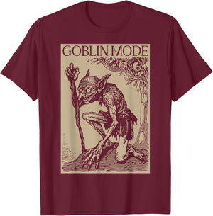 Goblin Mode | Goblincore Fairycore Medieval Grunge Aesthetic T-Shirt - T-Shirt | Maroon