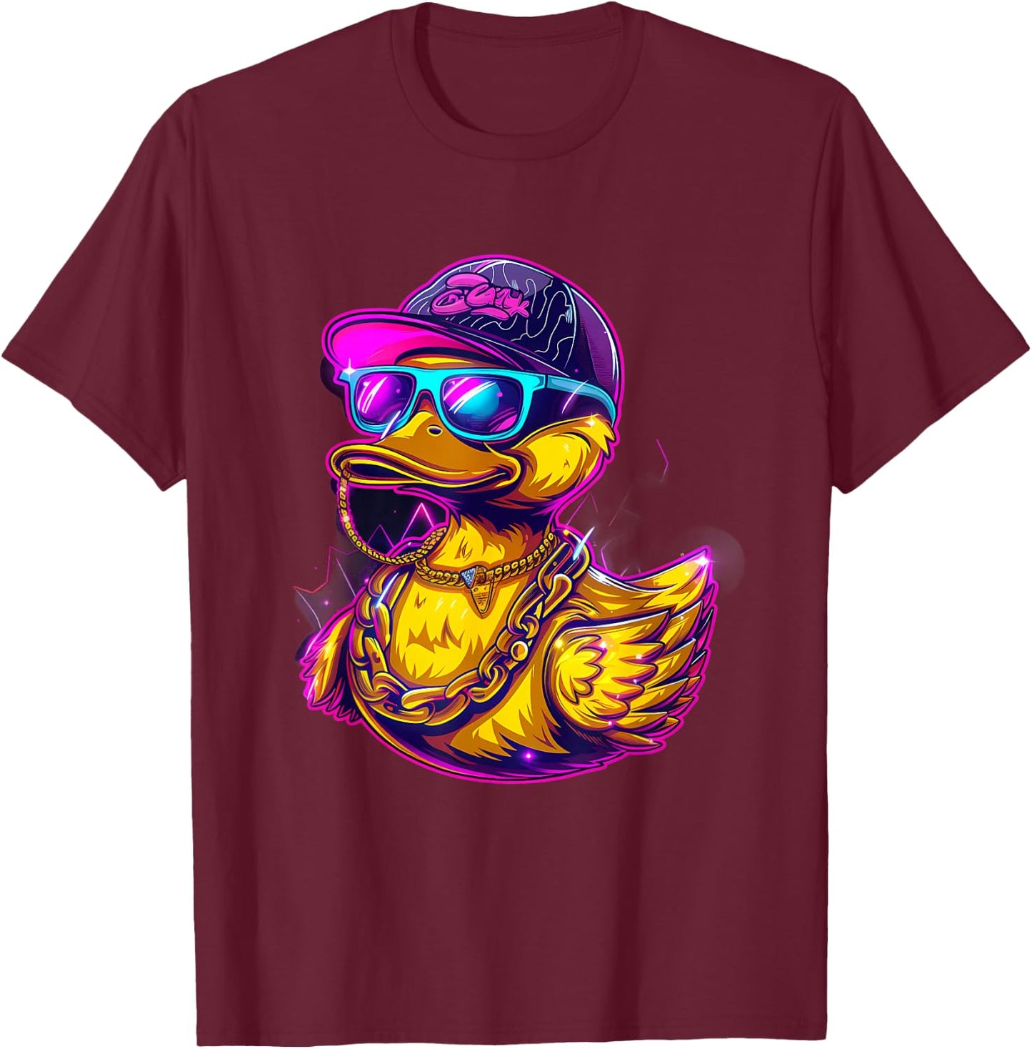 Rubber Duck Hip Hop Fashion Rubber Duckling Rubber Duckie T-Shirt - T-Shirt | Maroon
