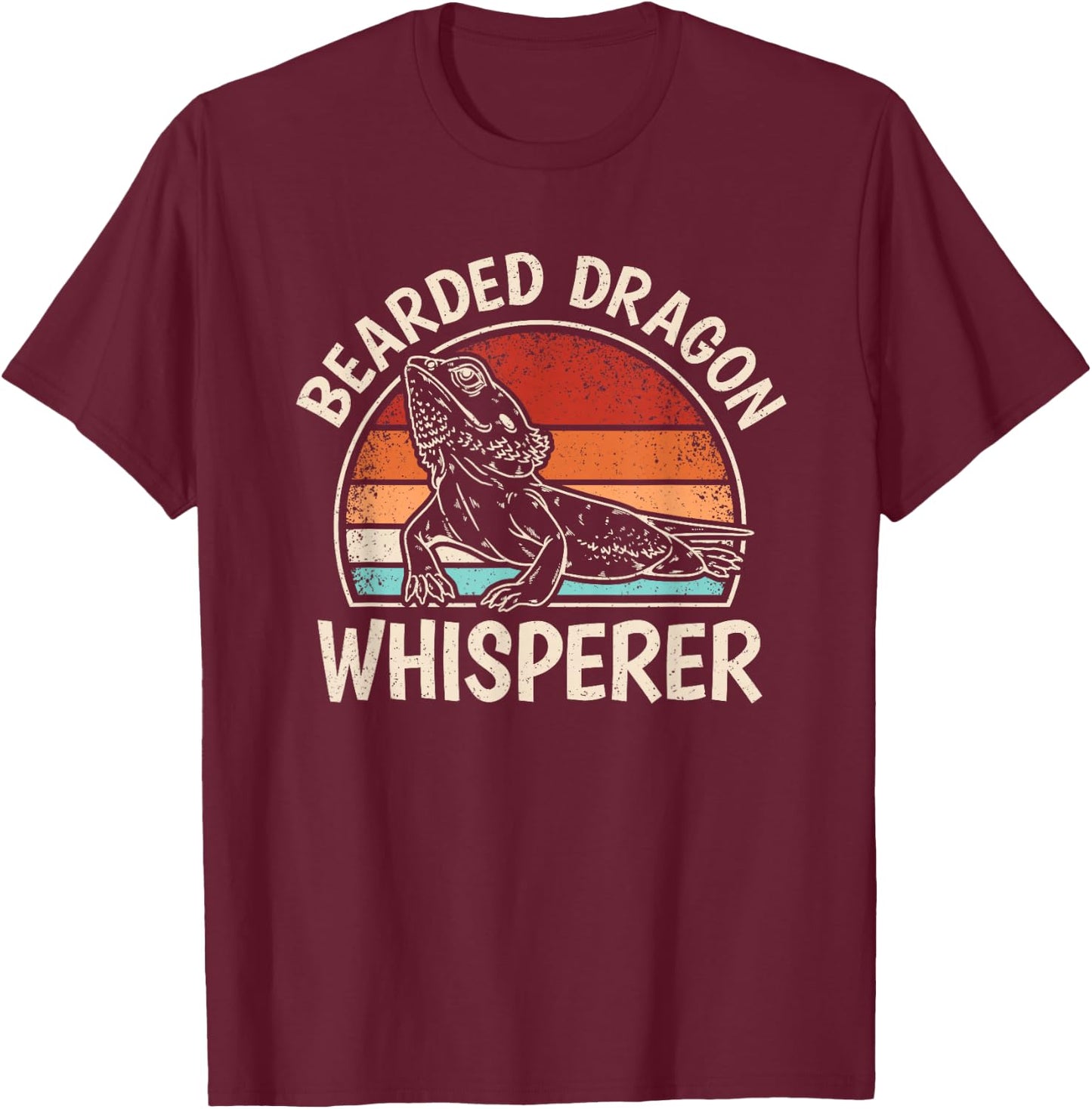 Retro Bearded Dragon Whisperer Reptile Lizard Men Women T-Shirt - T-Shirt | Maroon
