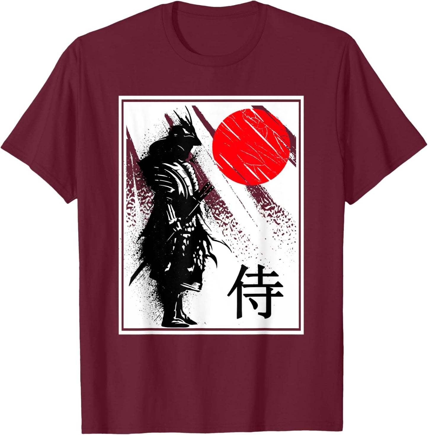 Japanese Samurai T-Shirt - T-Shirt | Maroon