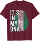 Funny it's in my DNA Nigeria flag Fingerprint T-Shirt - T-Shirt | Maroon