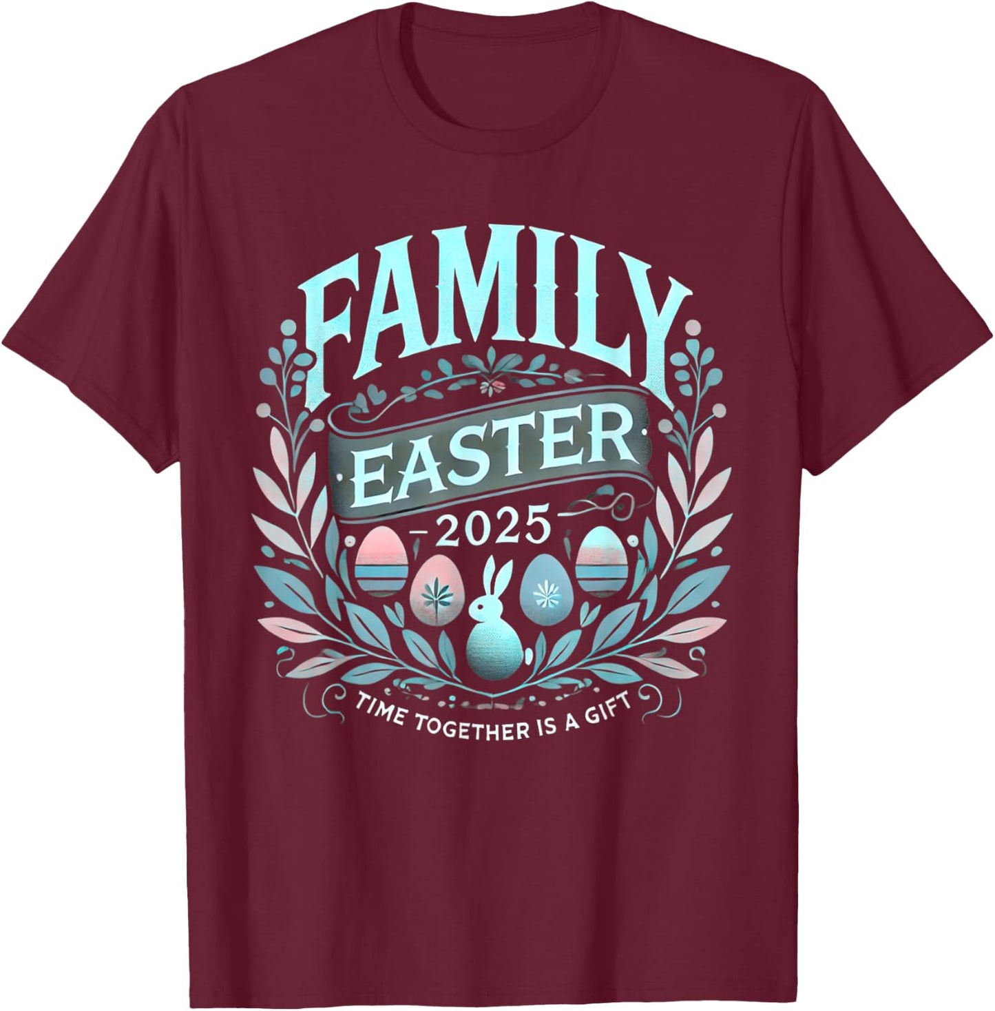 Family Easter 2025 Easter Crew Matching Group T-Shirt - T-Shirt | Maroon