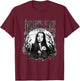 The Addams Family Morticia's Apothecary Dark Gothic Floral , Black, S T-Shirt - T-Shirt | Maroon