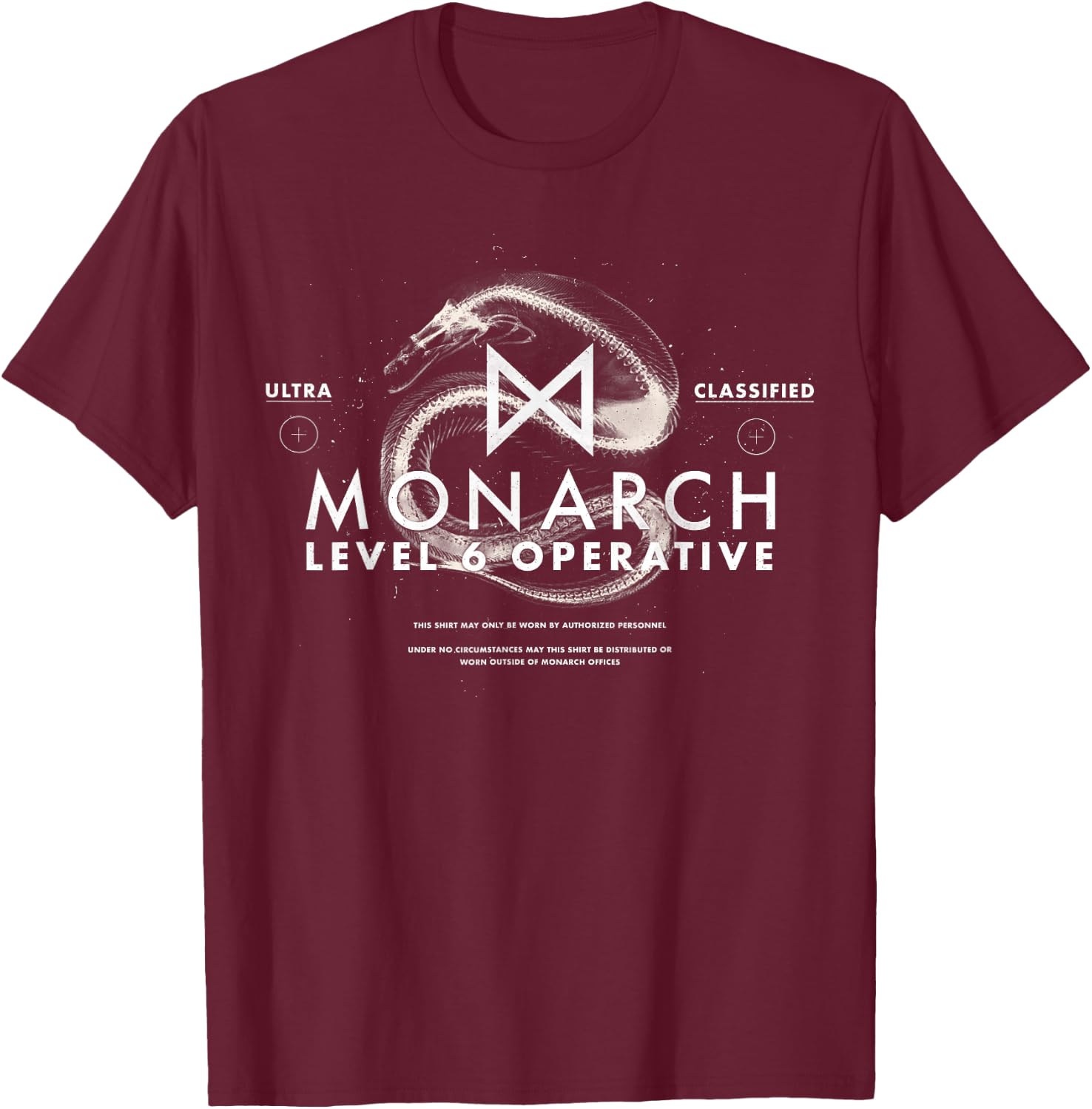 Godzilla vs Kong - Offizieller Monarch Operative T-Shirt - T-Shirt | Maroon