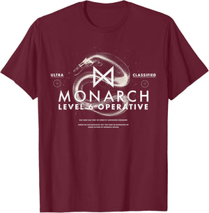 Godzilla vs Kong - Offizieller Monarch Operative T-Shirt - T-Shirt | Maroon