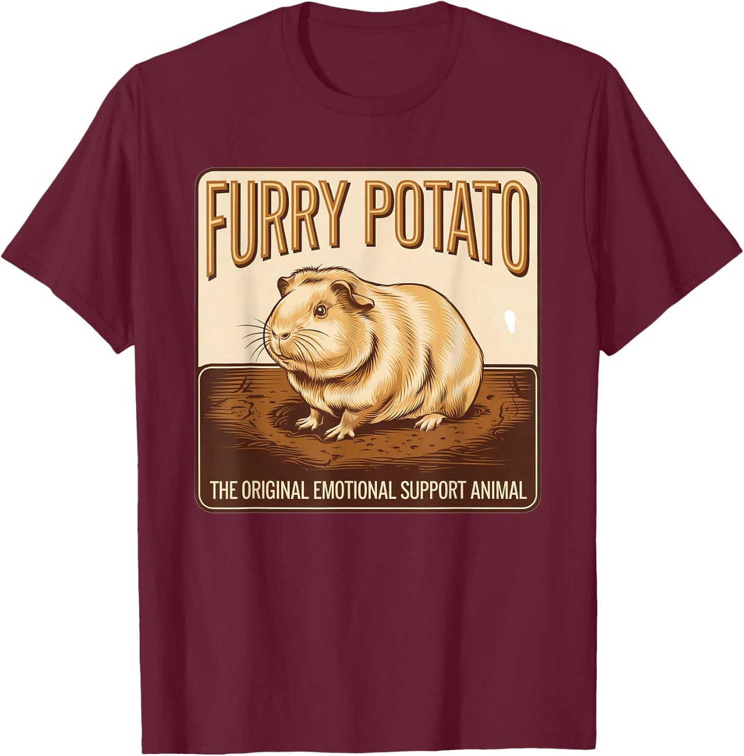 Guinea Pig Lover – Cute Pet Enthusiast Design T-Shirt - T-Shirt | Maroon