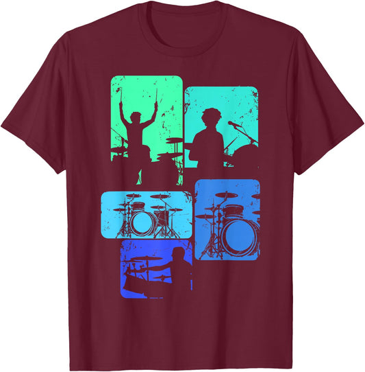 Drummer Boys Children's , black, s T-Shirt - T-Shirt | Maroon