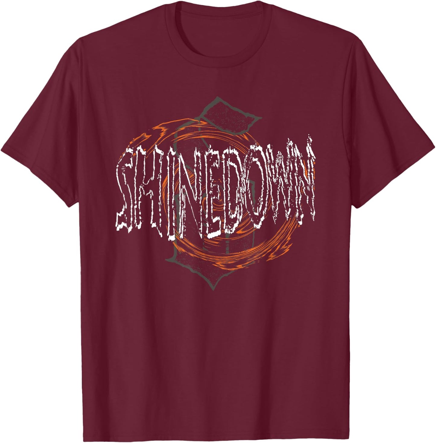 Shinedown Vortex Logo T-Shirt - T-Shirt | Maroon