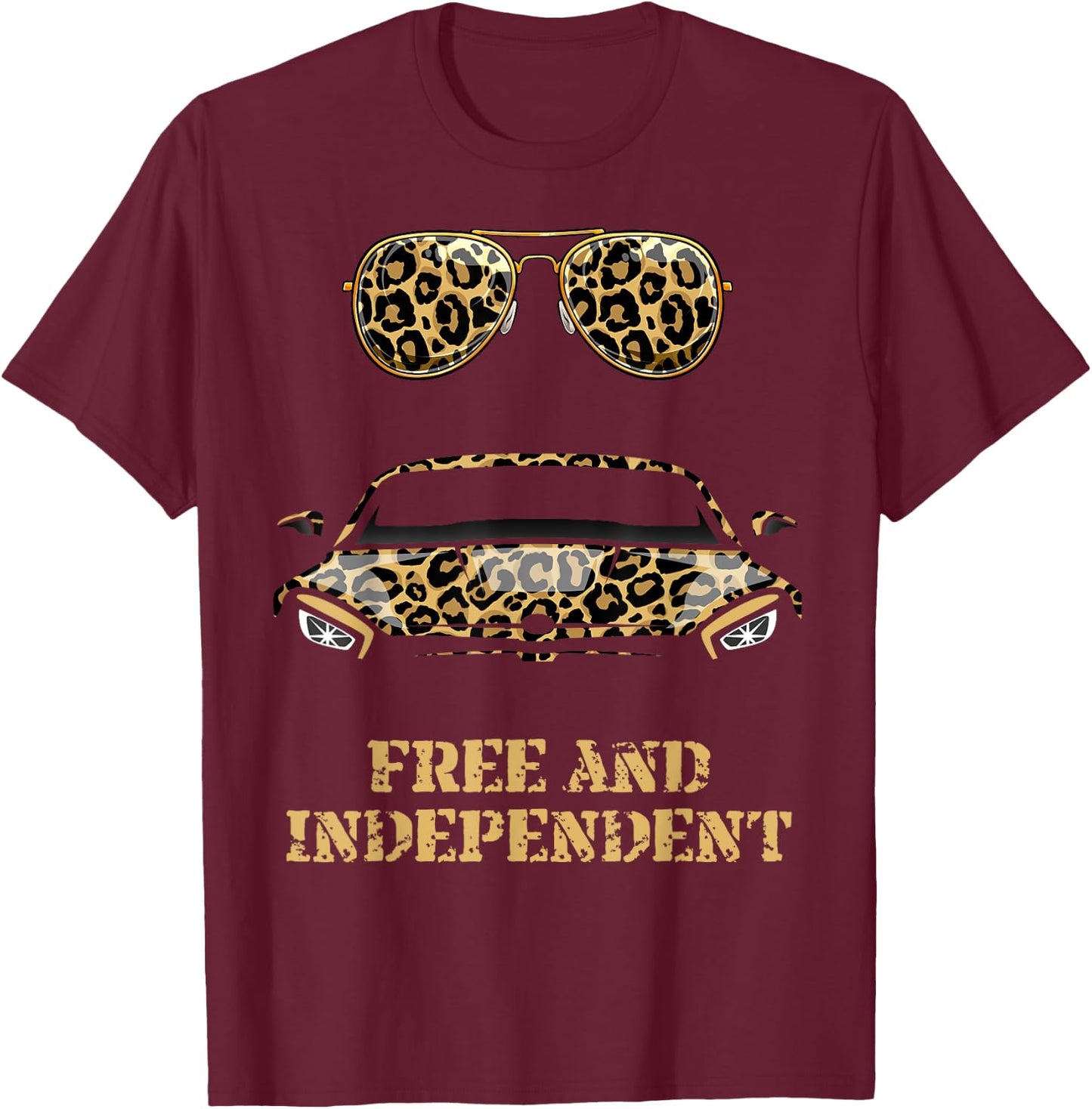 Leopardenhemd für Herren, Jungen, Jugendliche. Herren-Hemd mit Leopardenmuster T-Shirt - T-Shirt | Maroon