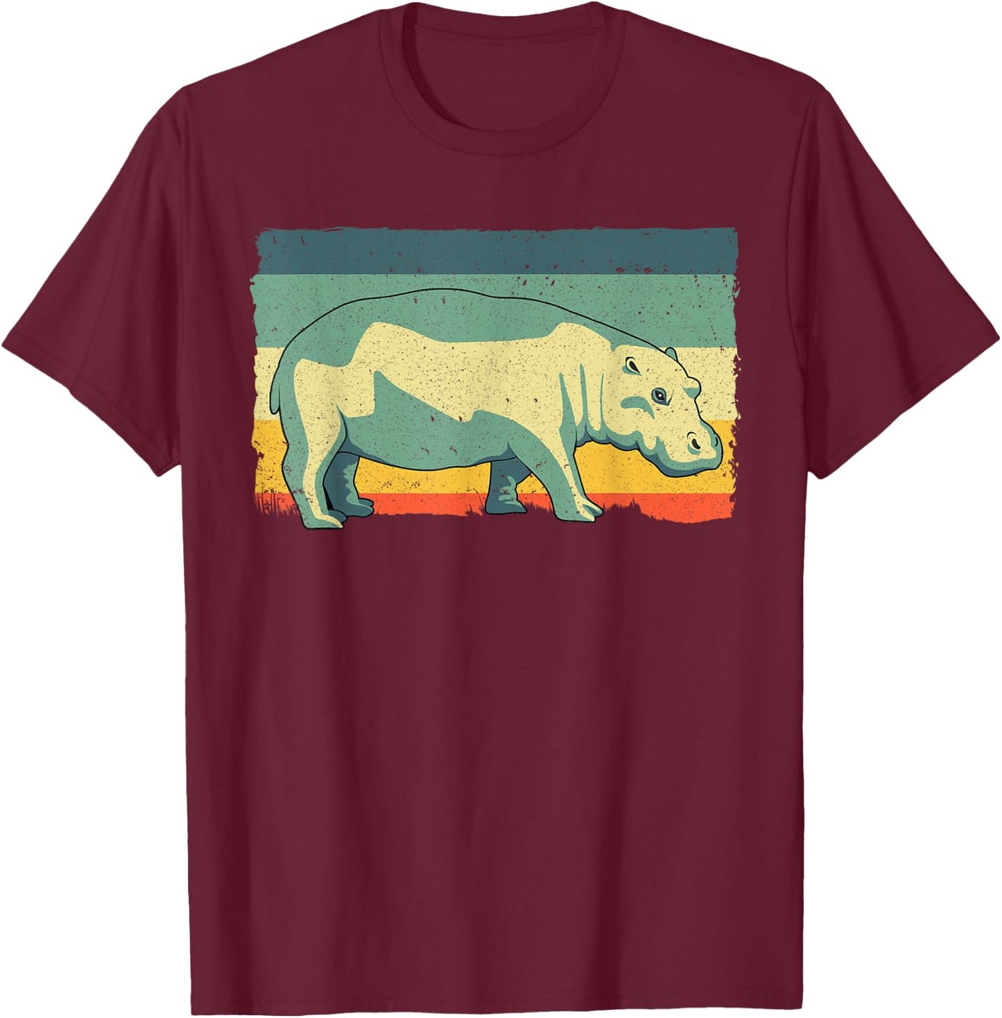 Funny Hippopotamus Design Women Kids Hippo Lovers T-Shirt - T-Shirt | Maroon