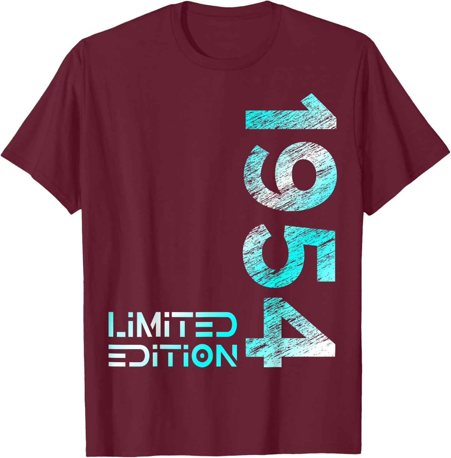 70th Birthday Limited Edition Vintage 1954 Man Woman , black T-Shirt - T-Shirt | Maroon